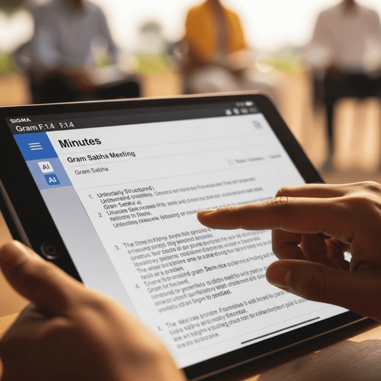 AI Tools for Gram Sabha Minutes: Structure & Uniformity